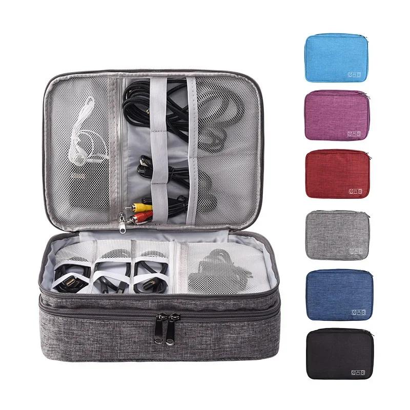 

Cable Storage Bag Waterproof Digital Electronic Organizer Portable USB Data Line Charger Plug Storage Bag Travel Cable Organizer