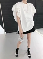 korean chi 2022 summer new womens t shirt loose pullover casual fashion shirt patchwork elegant blouse