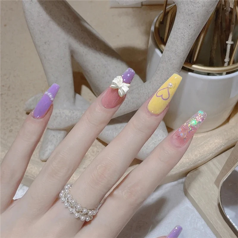 

JP1392 Coffin Nails Set Press on XL Length