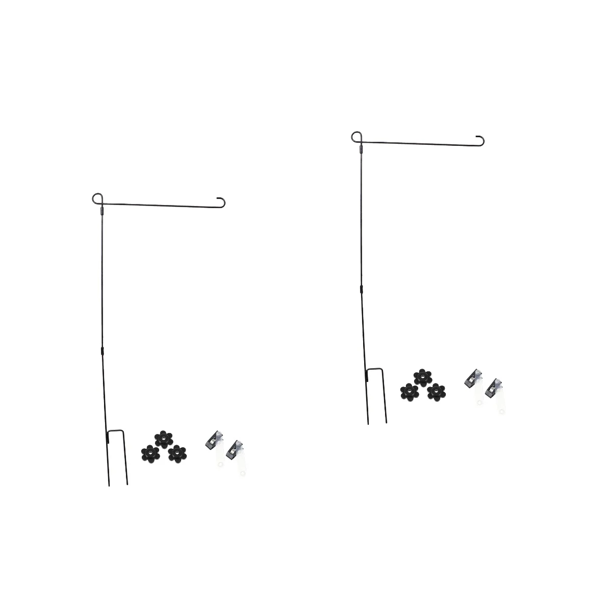

2 Count Halloween Christmas Garden Flag Outdoor Flags Pole Bracket Holder Stand Stopper Party