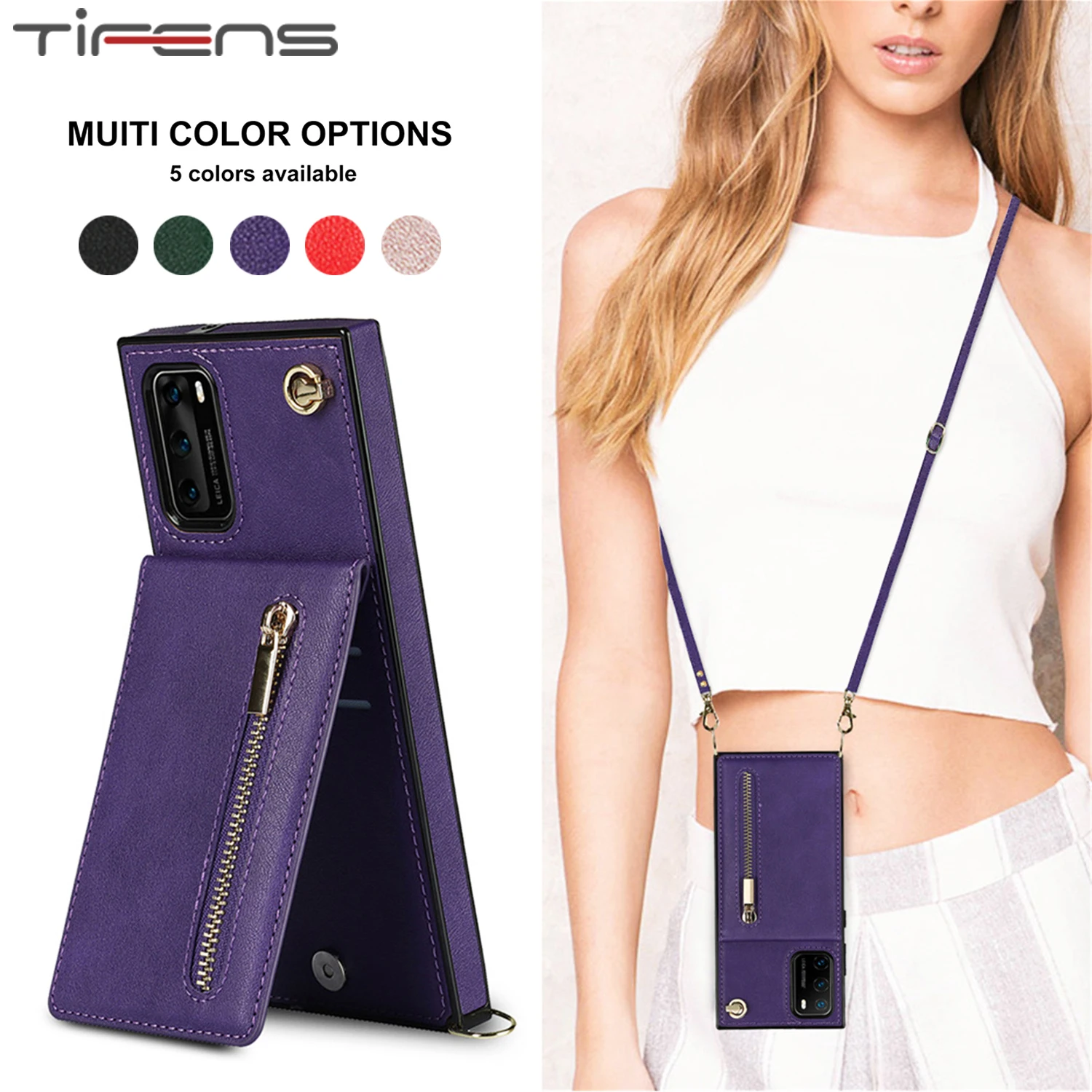 

Leather Phone Bag Case For Samsung Galaxy Note 20 10 9 Plus Ultra Wallet Card Holder Slots Magnetic Luxury Lady Crossbody Cover