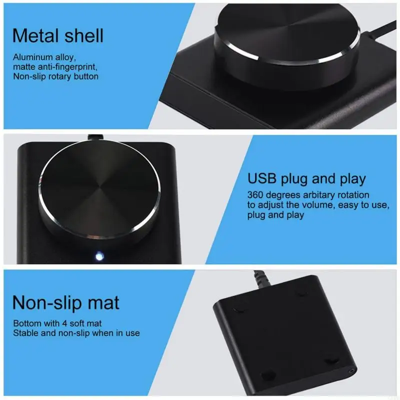 G8DB USB-регулятор громкости Мультимедийный динамик ПК Регулировка внешнего звука