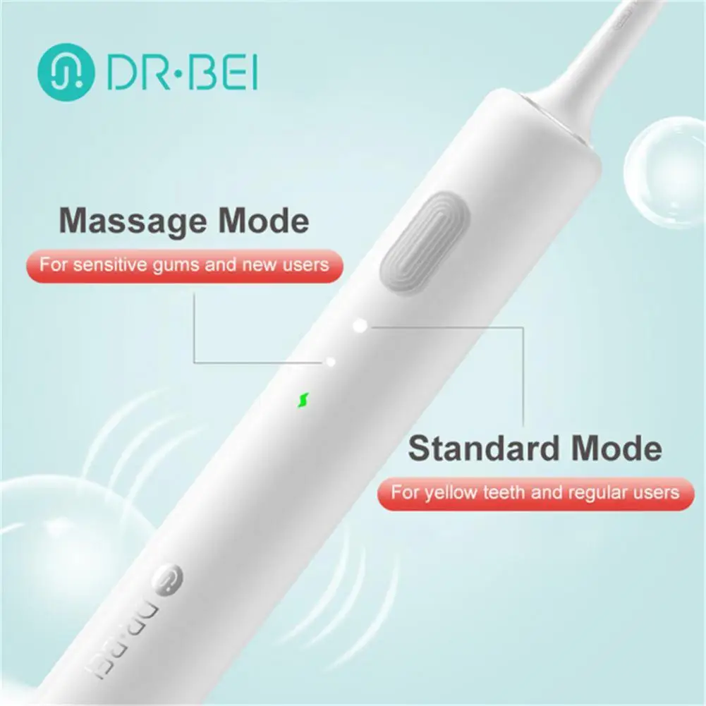 

DR·BEI Oral Brushes USB Powered Waterproof Compact Ultrasonic Electric Toothbrush for Home