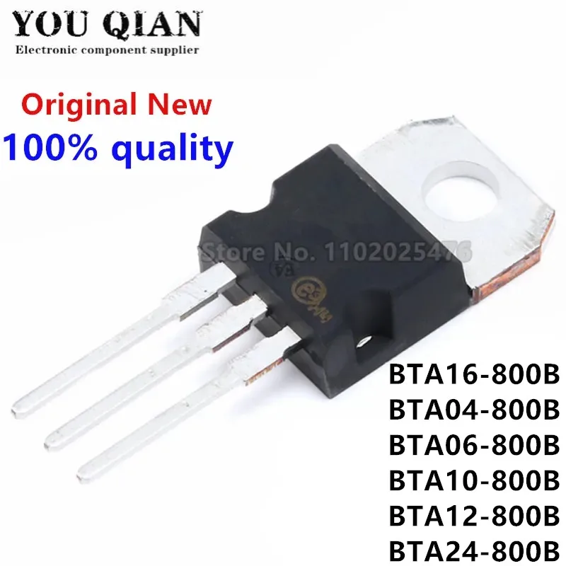 5pcs BTA16-800B TO-220 BTA16-800 BTA16 800V 16A BTA04-800B BTA06-800B Φ
