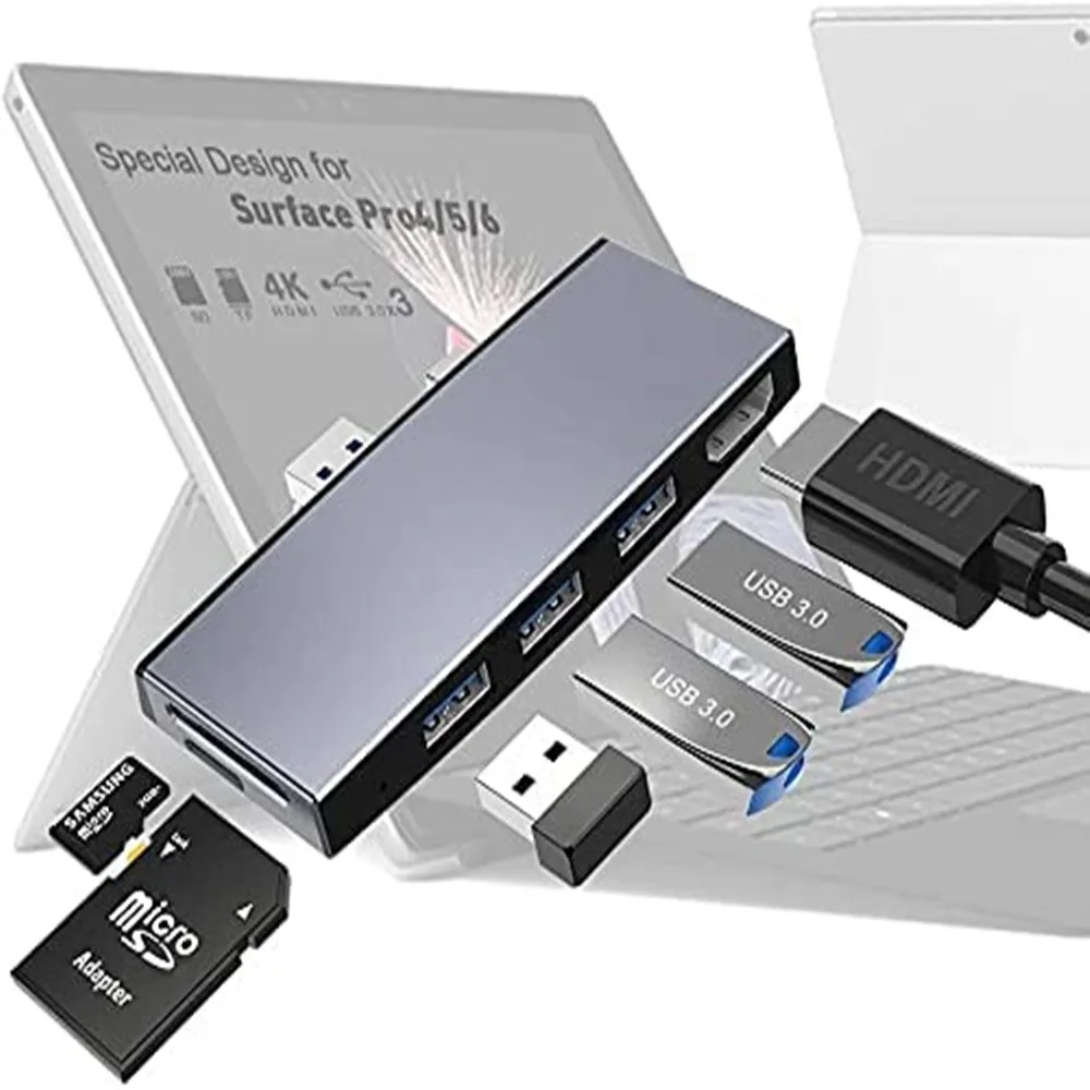 

Док-станция для планшета 4K, USB 3,0, Gigabit Ethernet, для Microsoft surface Pro