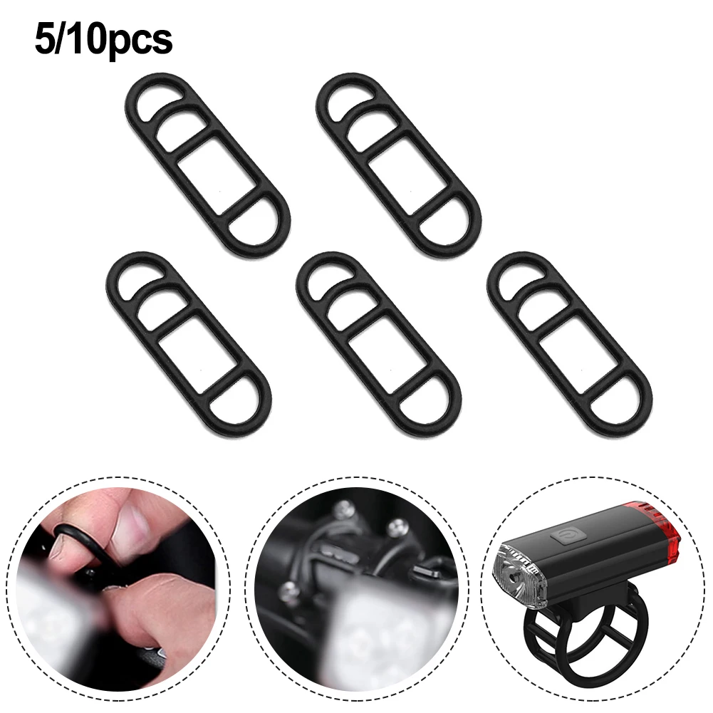 

5Pcs 10pcs Bike Bicycle Cycling Silicone Elastic Strap Bandage Light Lamp Mount Mountain Road Bike Torch Flashlight Bandages