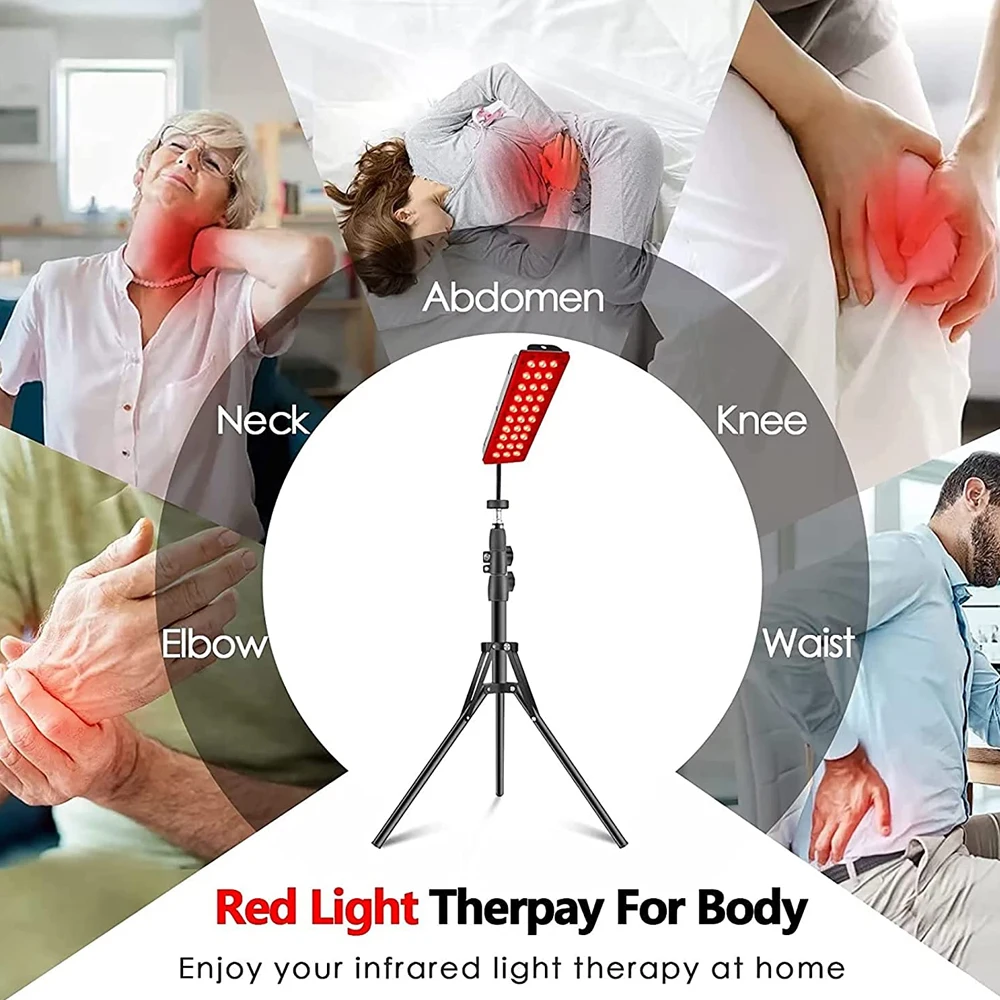 

Red Light Therapy Device with Adjustable Stand Infrared Light Device for Body Pain Relief Skin Rejuvenation Weight Loss Machine