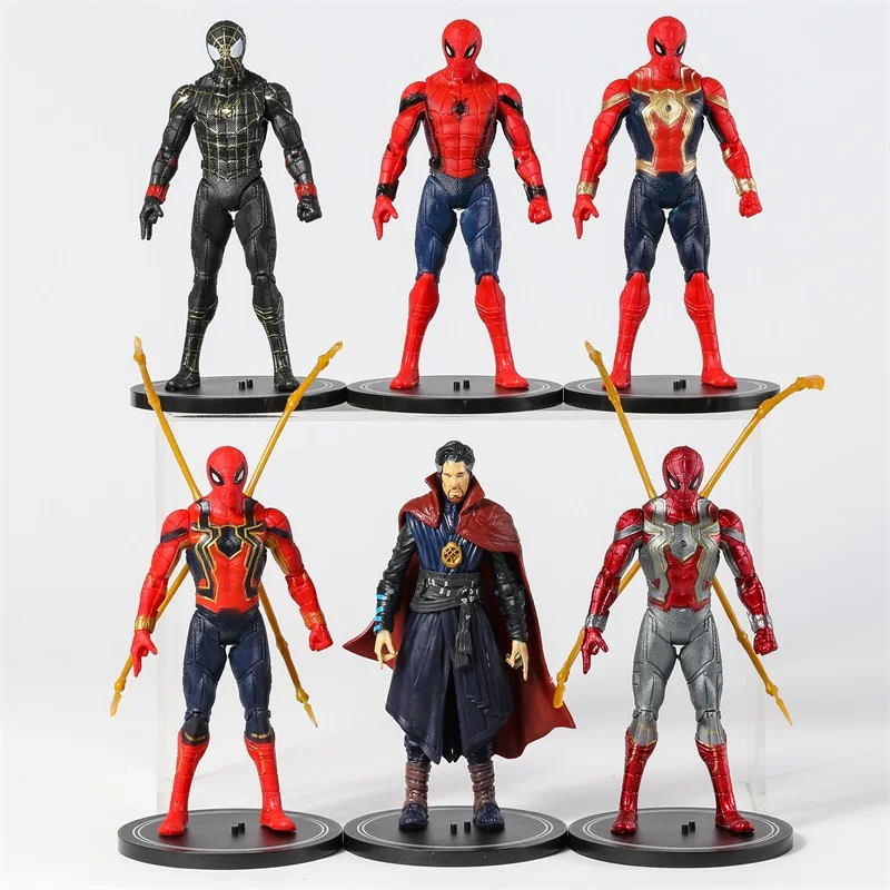 

Marvel Spiderman Iron Spider Doctor Strange PVC Figures Dolls Desktop Decoration Model Toys 6pcs/set