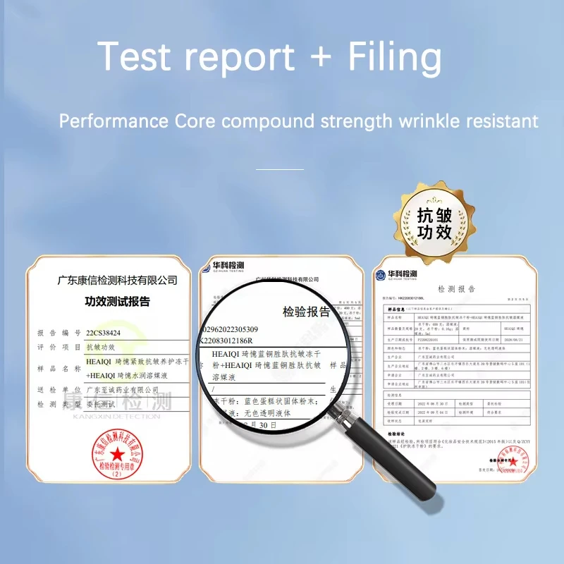 Фото Горячая новинка: Сыворотка с пептидом GHK-Cu Blue Copper для глубокого увлажнения, укрепления, восстановления и повышения эластичности кожи, омоложение, уход за кожей лица. №2