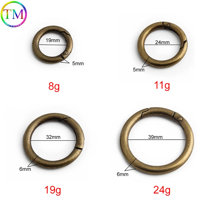 Синий цвет металлическая пружина искусственные кольца разблокированный карабин