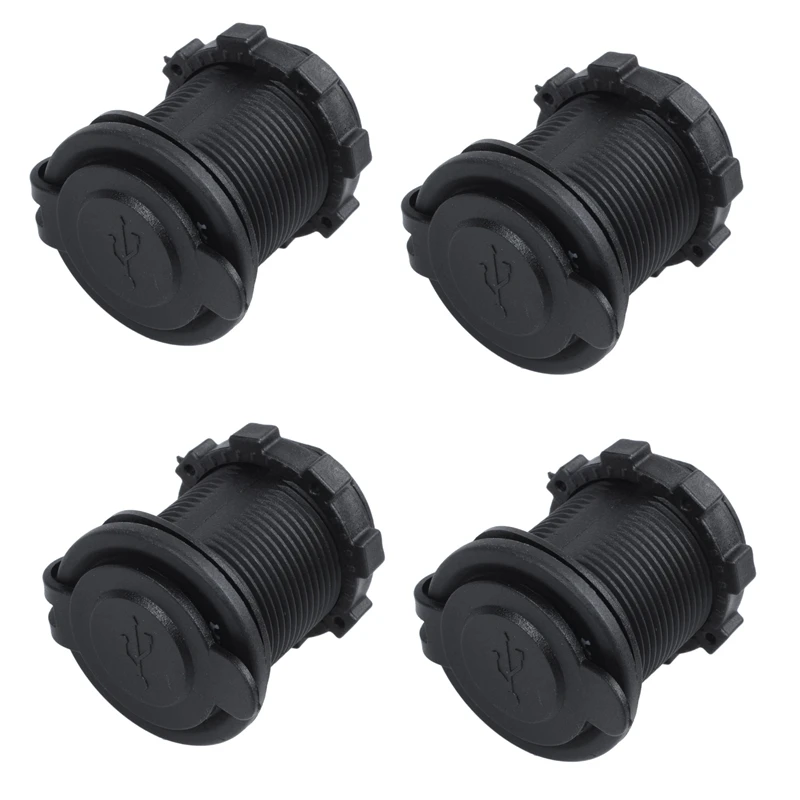 

4X Adapter Socket 2 USB Ports Car Charger For 12V Car Auto