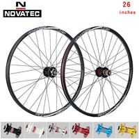 novatec mountain bike wheelset 26inch d041d042 4 bearing 7 11 speed 32h v disc brake dp20dh19 aluminum alloy bicycle wheel