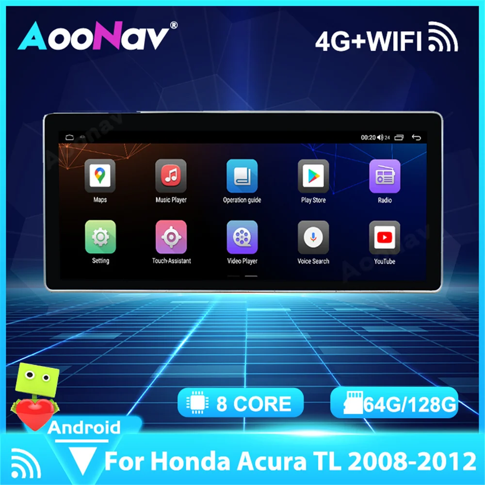 

64G 128GB For Honda Acura TL 2008-2012 Car Multimedia Car GPS Navigation Audio Player Stereo Carplay WiFi 4G Touch Screen