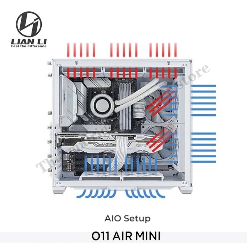 Мини-компьютер LIAN LI O11 AIR с водяным охлаждением |