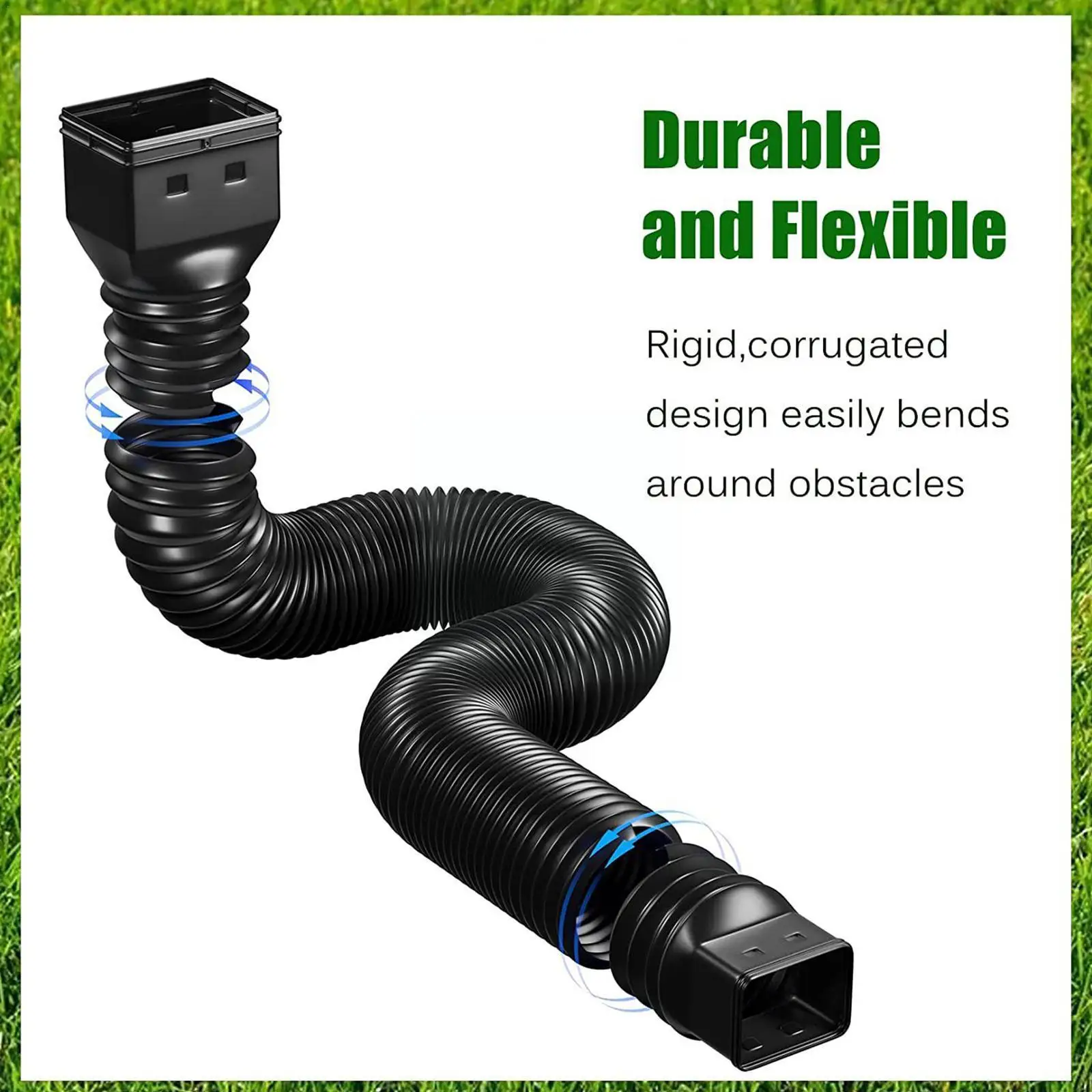 

1pack Rain Gutter Downspout Extension Flexible Telescopic Downspout Drain Extension Pipe Drain Rainwater Extender Connector N7w4