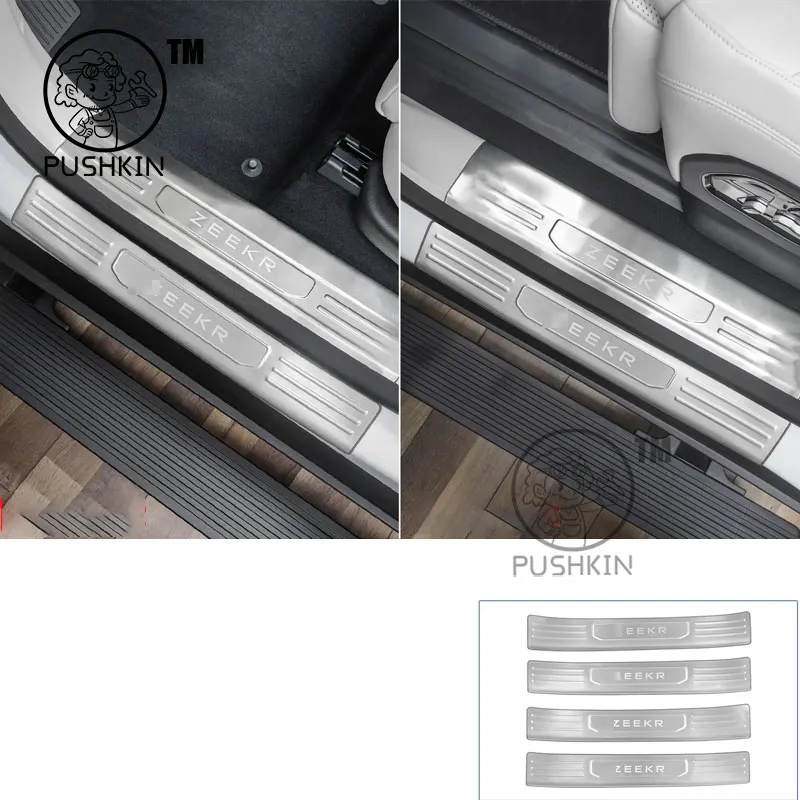 

Для zeekr 9x 2025 2026, автомобильная педаль приветствия, защита порога из нержавеющей стали, защита от царапин, автомобильный порог, аксессуары для педалей