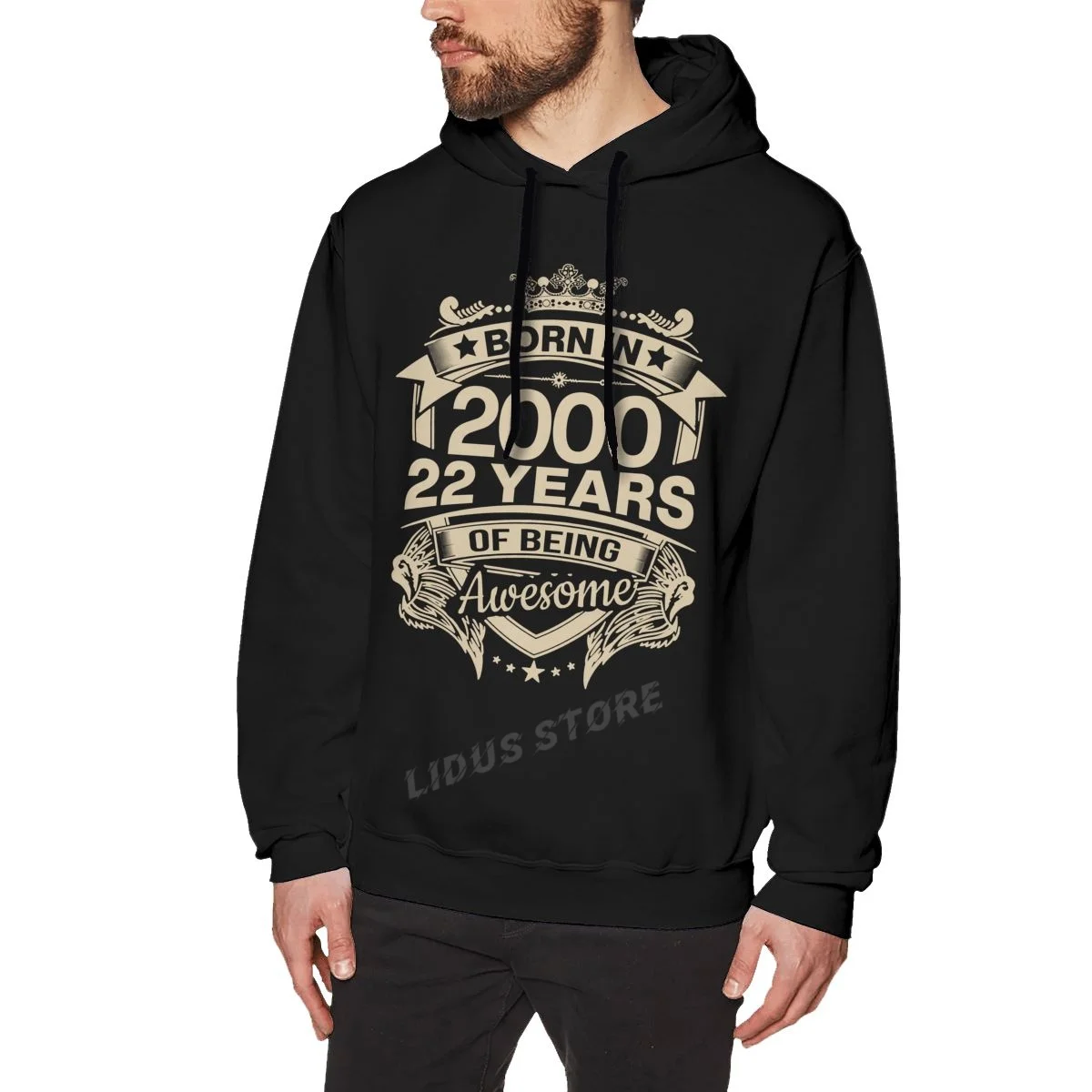 

Худи в стиле Харадзюку с надписью «Born In 2000»