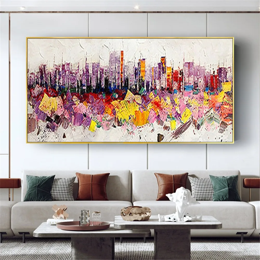 Качественный абстрактный городской пейзаж каваны картина маслом современная