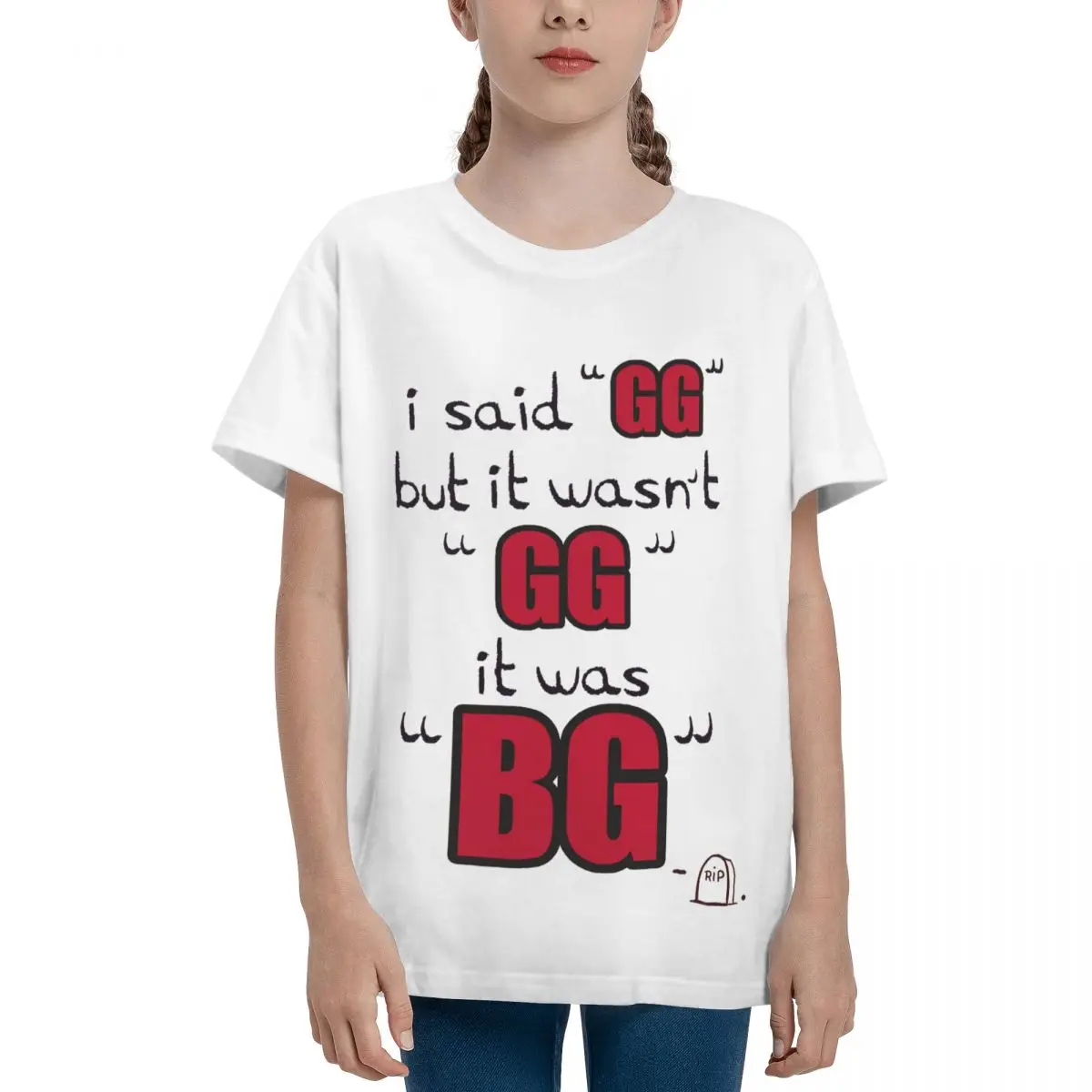 Teeanger я сказал GG но это не было GG... Футболка с коротким рукавом и круглым вырезом