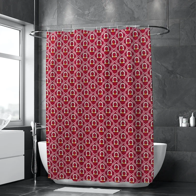 Занавеска Для Душа Ferragamoes Ванной Комнаты Водостойкая Нетканая Ткань Современный