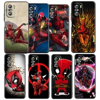 avengers hero deadpool for xiaomi redmi k50 gaming pro 5g 10 9 9a 9c 9t 8 7 6 5 4x tpu soft black phone case fundas coque cover