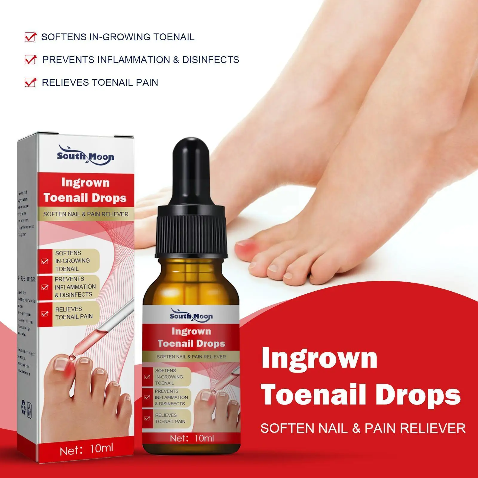 

10ml/20ml Ingrown Toenail Treatment Serum Nail Correction Pain Trim Reliever Softener Oil Oil Recover With Nail Feet Health Q9I7