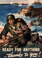 reday for anything vintage war military art poster ww ii wall art drawing retro kraft paper painting wall sticker home decor