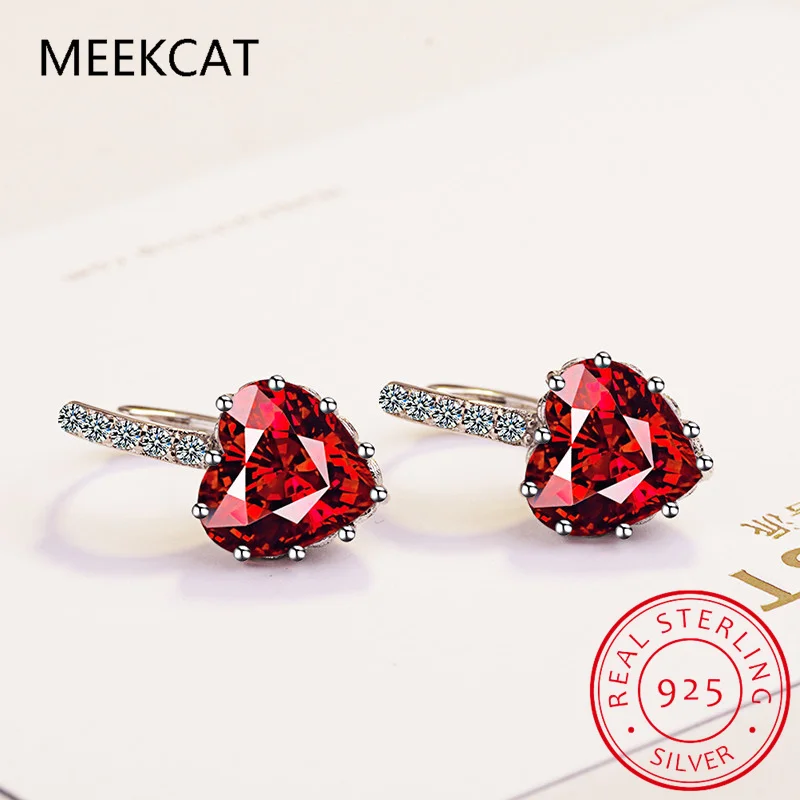 Серьги-кольца из стерлингового серебра 925 пробы с натуральным фиолетовым