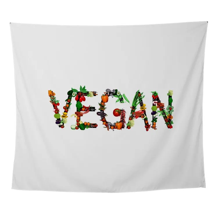 

Настенный Гобелен для веганских овощей, настенный художественный гобелен с принтом насекомых, украшение для комнаты, полотенце, коврик, подвесное настенное Красивое Одеяло