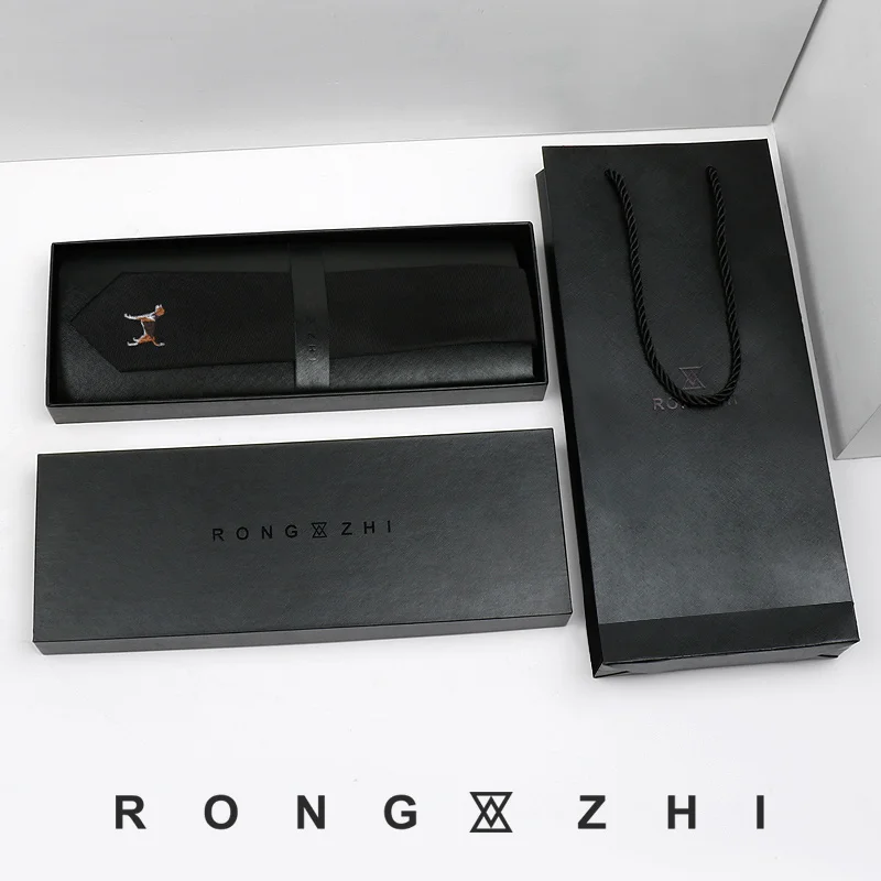 Модный повседневный узкий шелковый галстук Rongzhi в корейском стиле с вышивкой знака зодиака Собака для студентов (art.: 3920d33d81e4e) - 3920d33d81e4e
