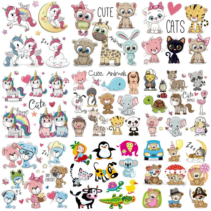 

термонаклейки на одежду нашивки на одежду патчи тактические Нашивки с животными, набор милых наклеек с животными, одежда «сделай сам», аксе...