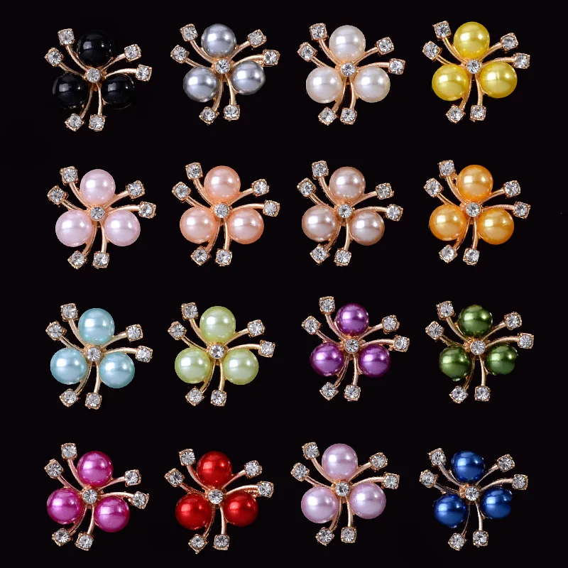 Alloy Rhinestone Pearl Accessories Girl Hair Wedding Invitation Card Decorative Dress Crafts Jewelry Accessories