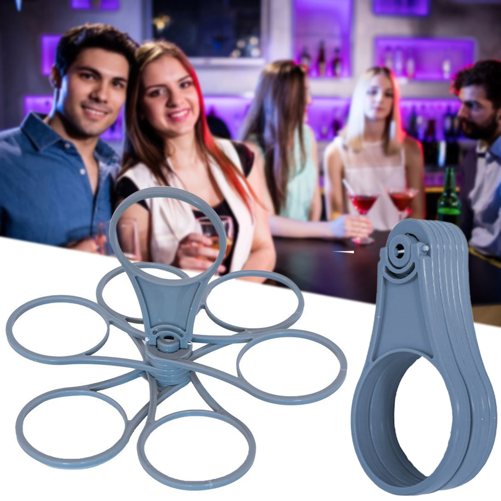 Удобный складной держатель для чашек напитков на 6 многоразовая переноска