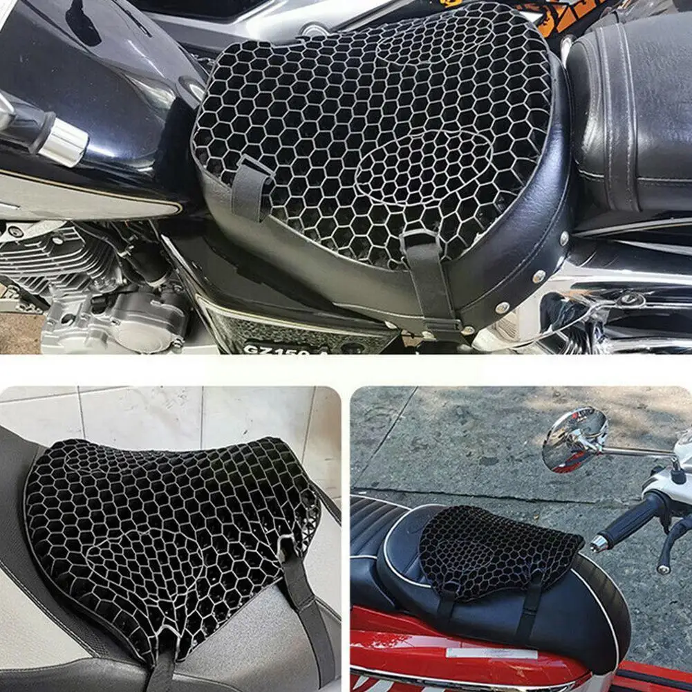 

Gel Universal Honeycomb Motorcycle Seat Cushion Shock Breathable Seat Absorption Accessories Massage Pad Relief Mat Cushion U3C6