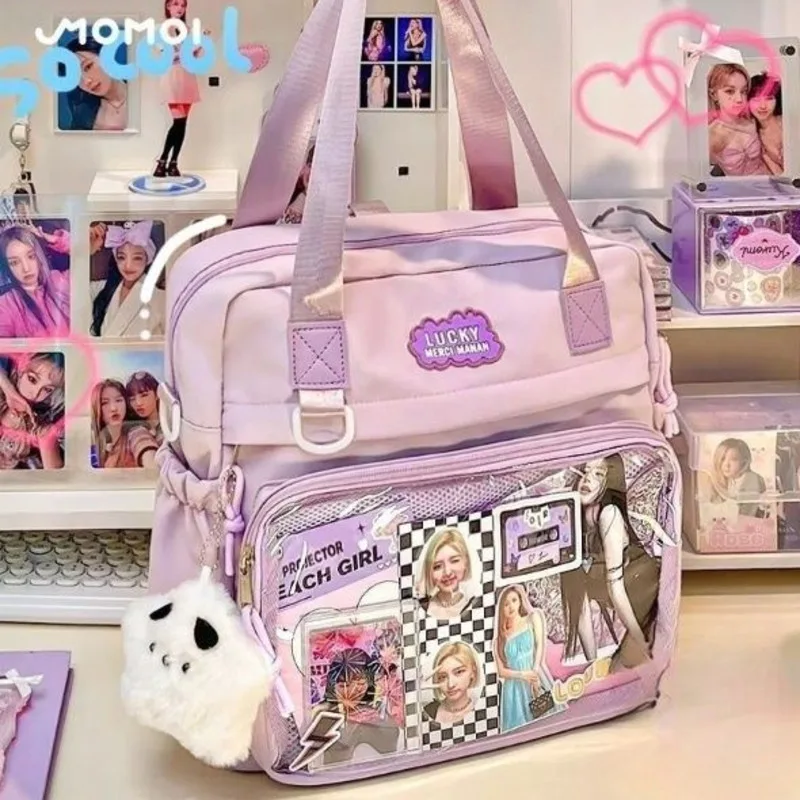 Рюкзак женский на одно плечо с подвеской в виде собаки