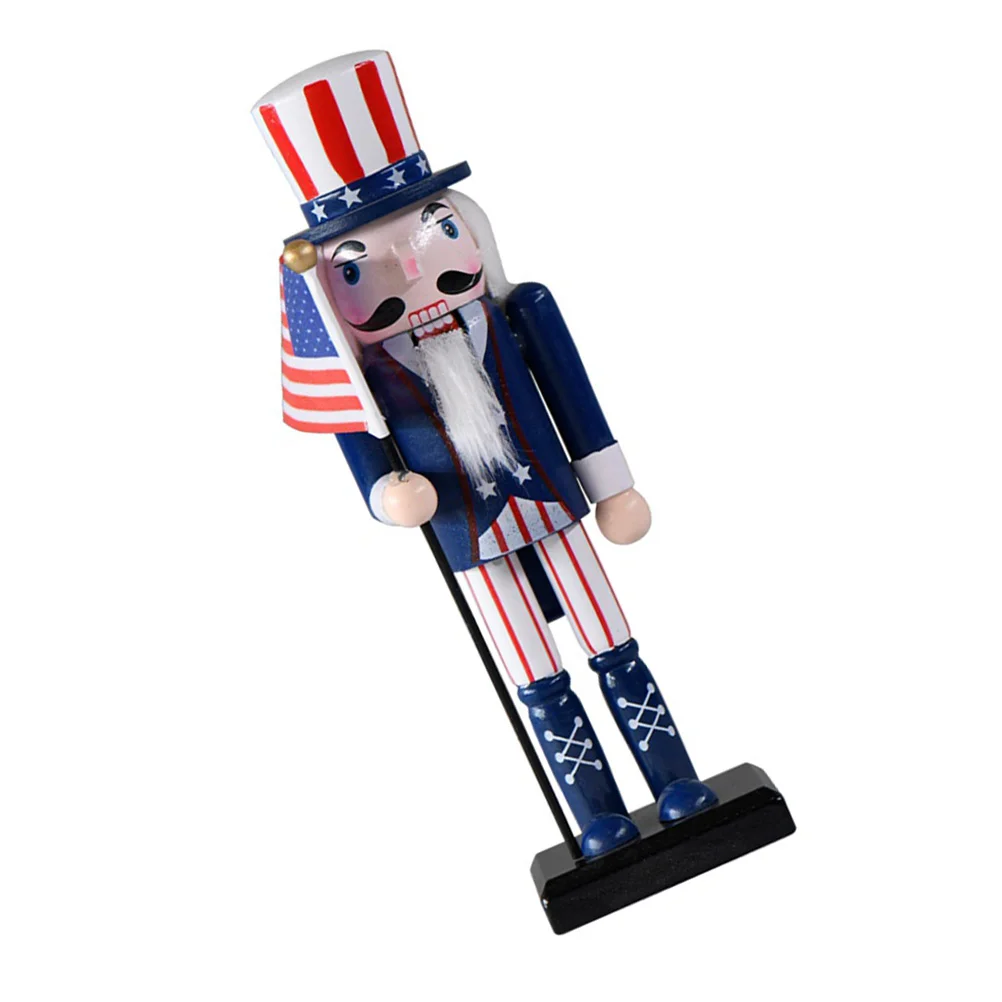 

Nutcracker Christmas Wooden Dayjuly Decorationsdecoration 4Th Table Soldier Nutcrackers Figurine Figures Independence Patriotic