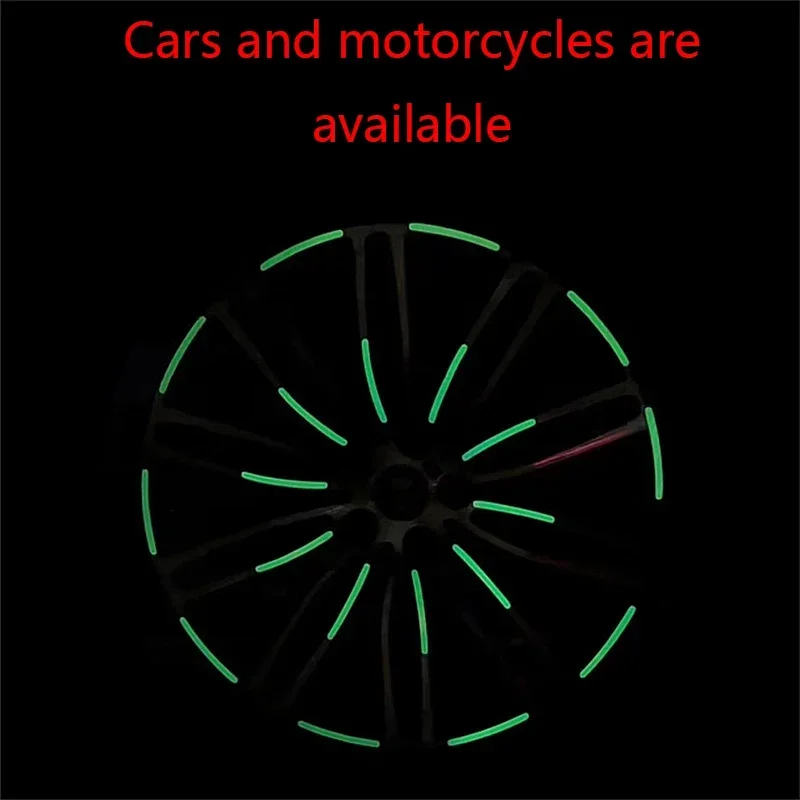 Carro Roda Hub Alta Fita Reflexiva Stripe Motocicleta Noite Segurança de Condução Adesivos Universais Luminosos 20 шт. 40