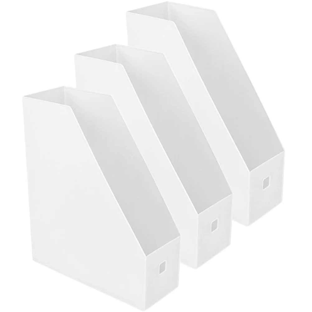 

3 Pcs File Storage Rack Bookshelf Desk Desktop Holder Magazine Document Organizer Plastic Student Use