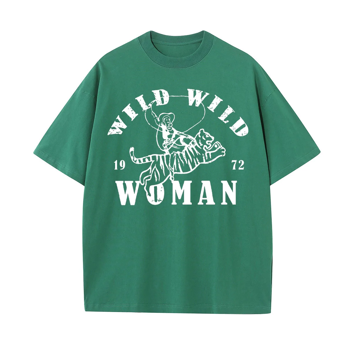 

Wild Wild Women Retro Style Oversize T Shirt Women Short Sleeve Summer Cotton Crewneck Tees High Quality Western Casual Tops
