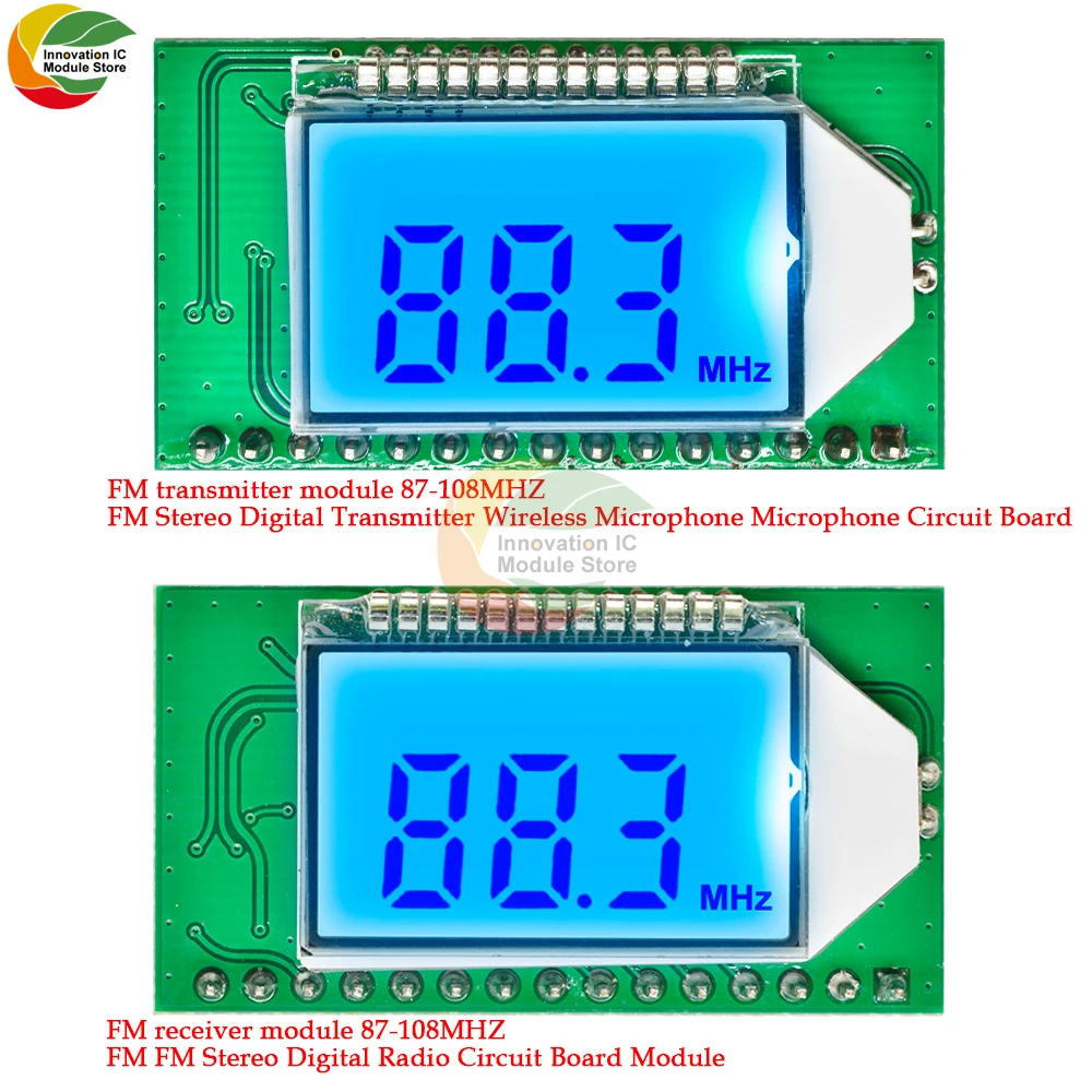 

FM Transmitter Module 87-108MHZ FM Digital Wireless Microphone Stereo Audio Transmitter Radio Radio Transmitter Receiver Module
