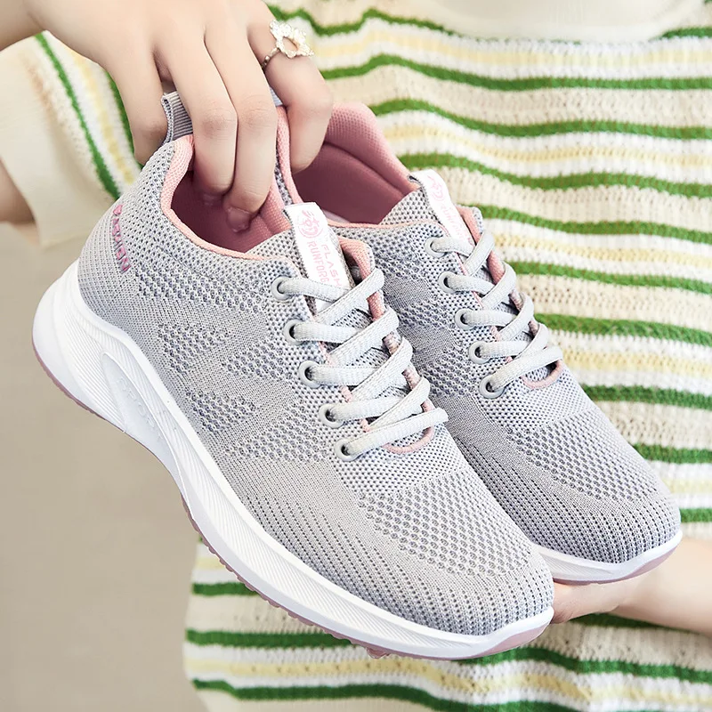 

Women's Casual Shoes Fashion All-match Mesh Sneakers Comfortable and Breathable Women's Flat Shoes Zapatos Planos De Mujer
