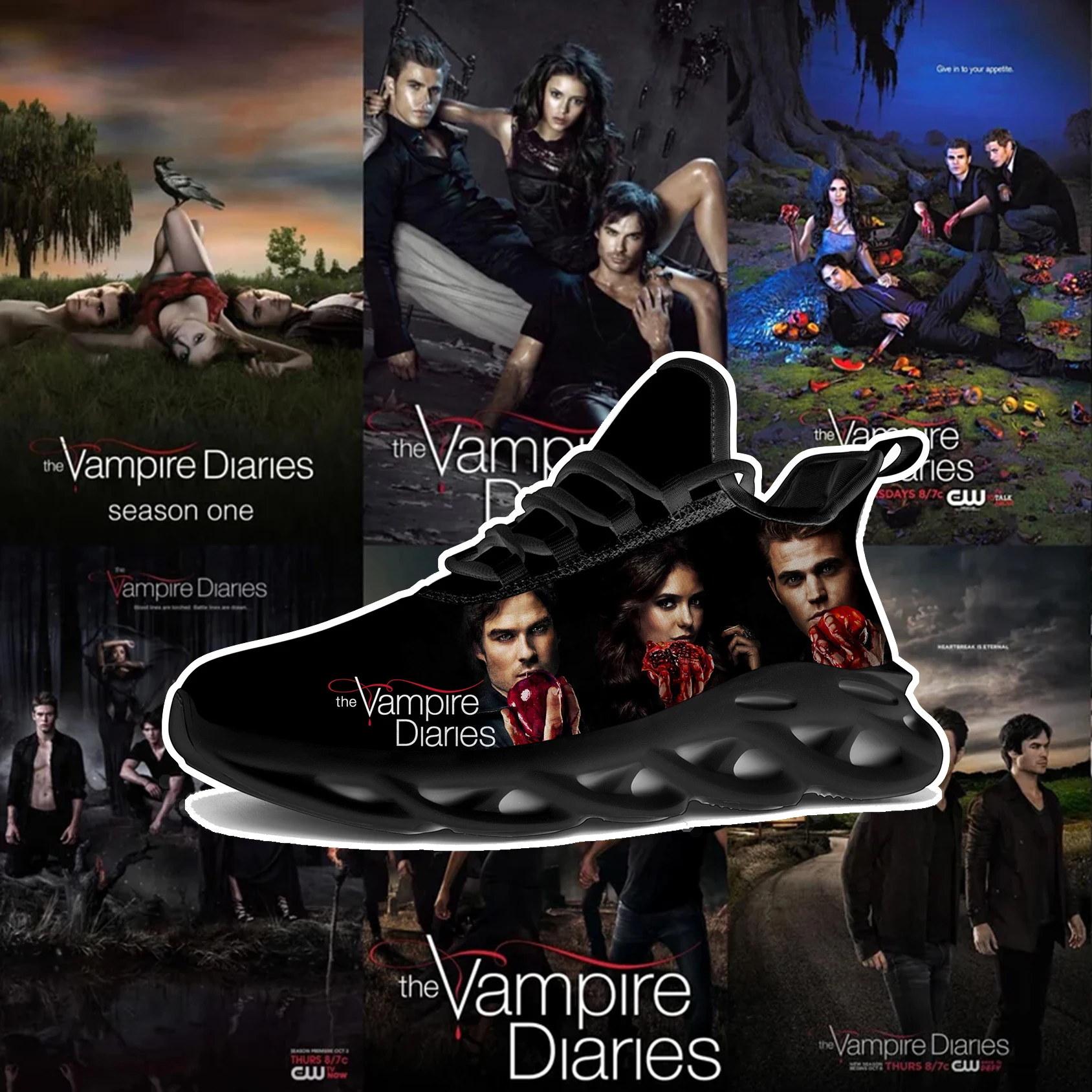 Фото Кроссовки The Vampire Diaries для мужчин, женщин и подростков, спортивные кроссовки для бега, высококачественная обувь для ходьбы Damon Salvatore, унисекс №3
