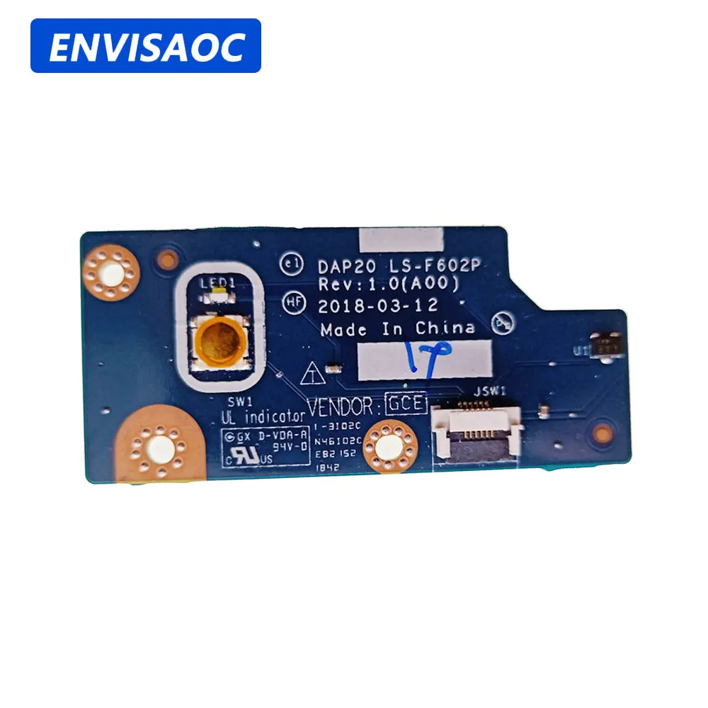

Для Dell Precision 7730 7740 M7730 M7740 плата кнопки питания для ноутбука с кабельным переключателем, ремонтные аксессуары DAP20 LS-F602P 0CV46J