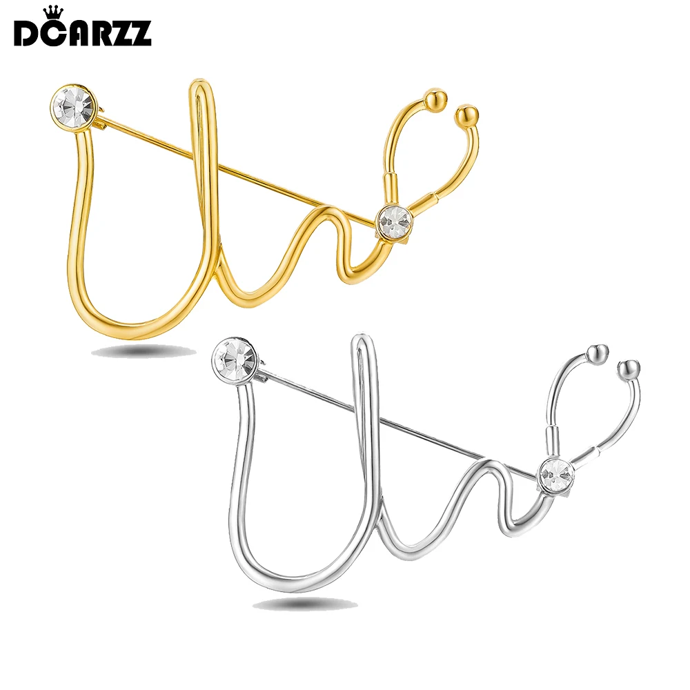 DCARZZ U креативная булавка с кристаллами стетоскоп брошь для врачей медсестер