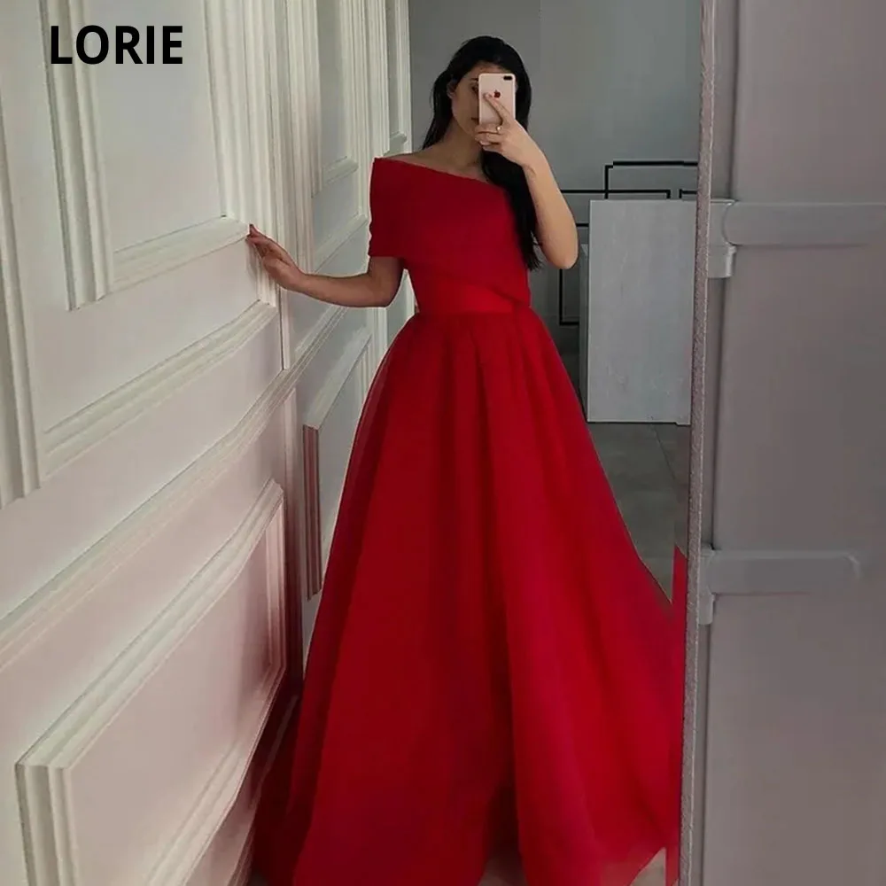 LORIE красные трапециевидные длинные платья для выпускного вечера 2022 женское