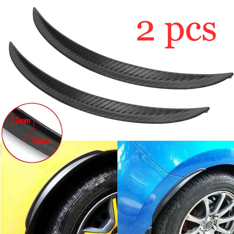 

2pcs 24.5cm Universal Car Carbon Fiber Fender Flares Mud Flaps Splash Guards Arch Wheel Eyebrow Lip For Car Truck SUV