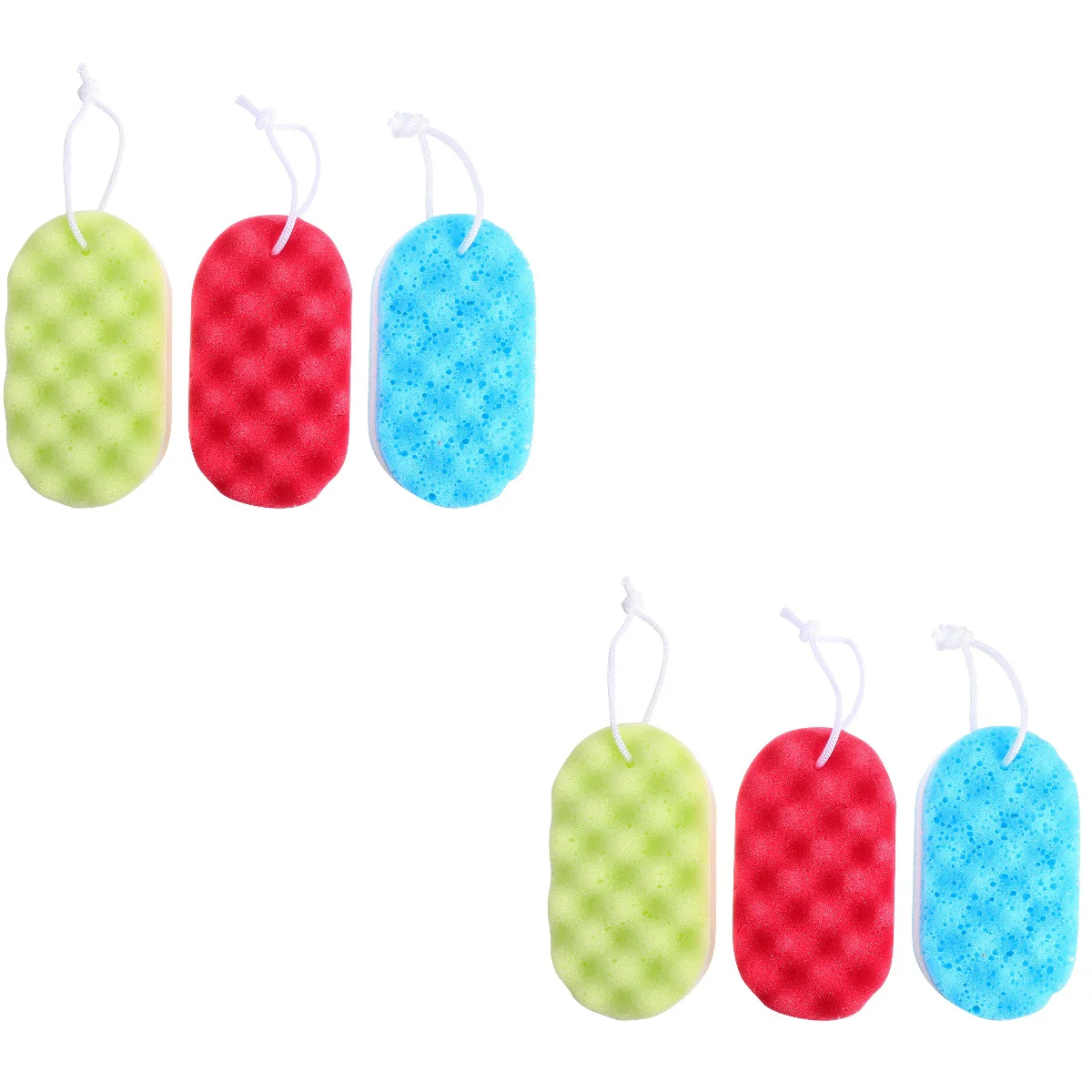 

6 pcs Bath Shower Sponge Double-sided Exfoliating Sponge Cleaning Body Scrubber