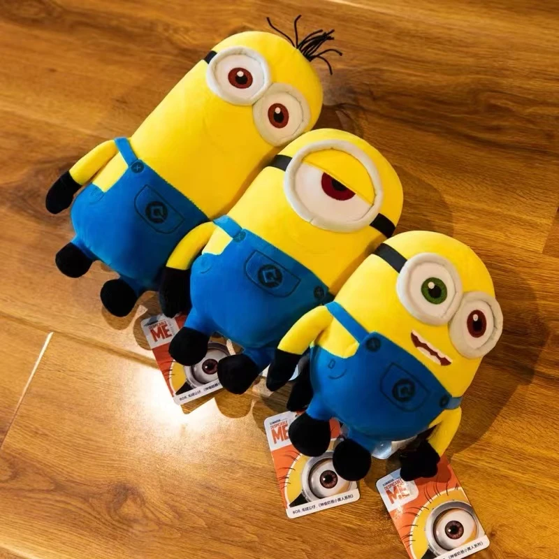 Милые Миньоны персонажи фильма желтые плюшевые игрушки Боб Стюарт в джинсах