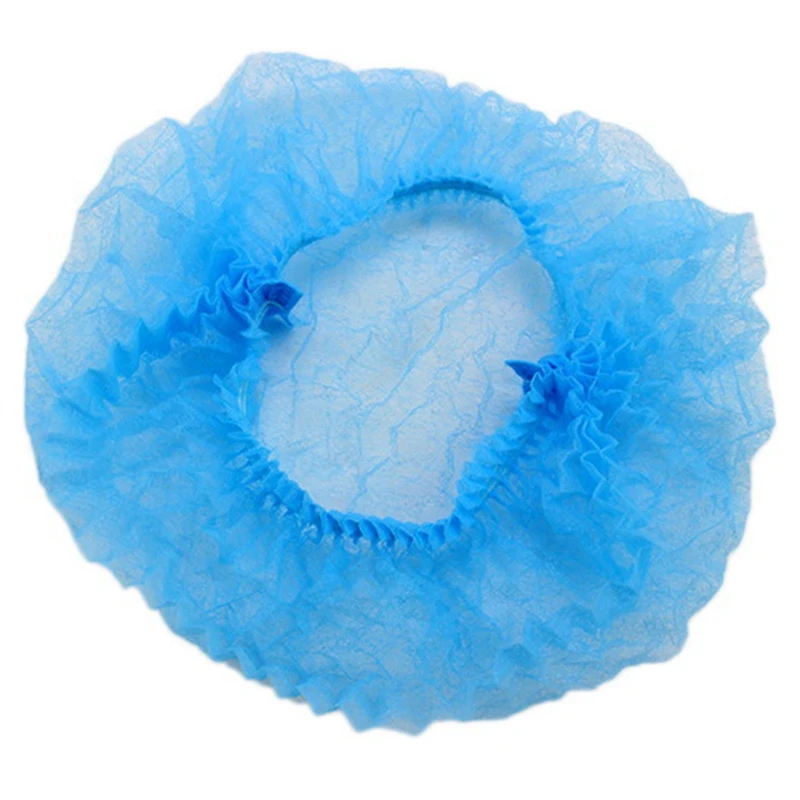 

RISE-100Pcs Disposable Pleated Elastic Non-Woven Hat Hat For Eyebrow Tattooing Waterproof Hair Hat Shower Cap