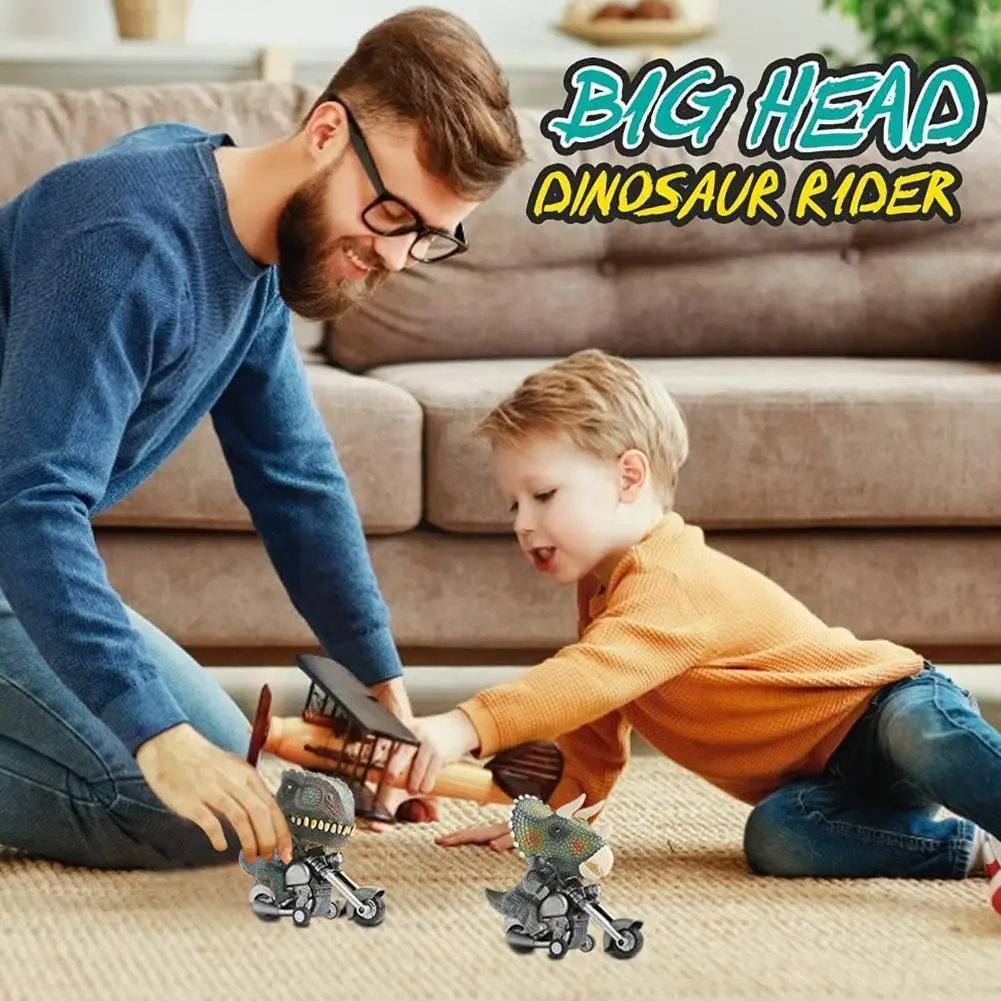 

Динозавр игрушка трения мотоцикл Игра T-rex и Triceratops динозавр игрушки для мальчиков и девочек подарок на день рождения X3v0